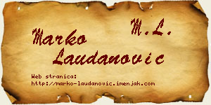 Marko Laudanović vizit kartica